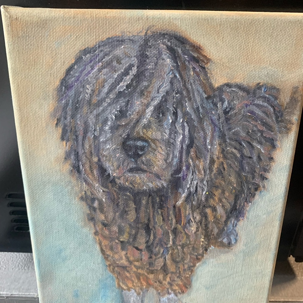 Abstract Dog Canvas Art
